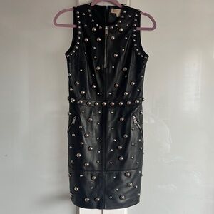MK genuine leather silver ball dress